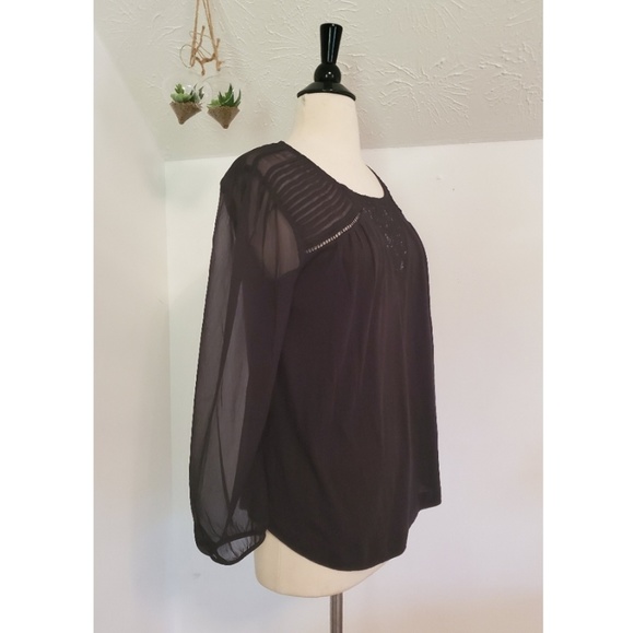 Lucky Brand Boho Peasant Top - Picture 2 of 7